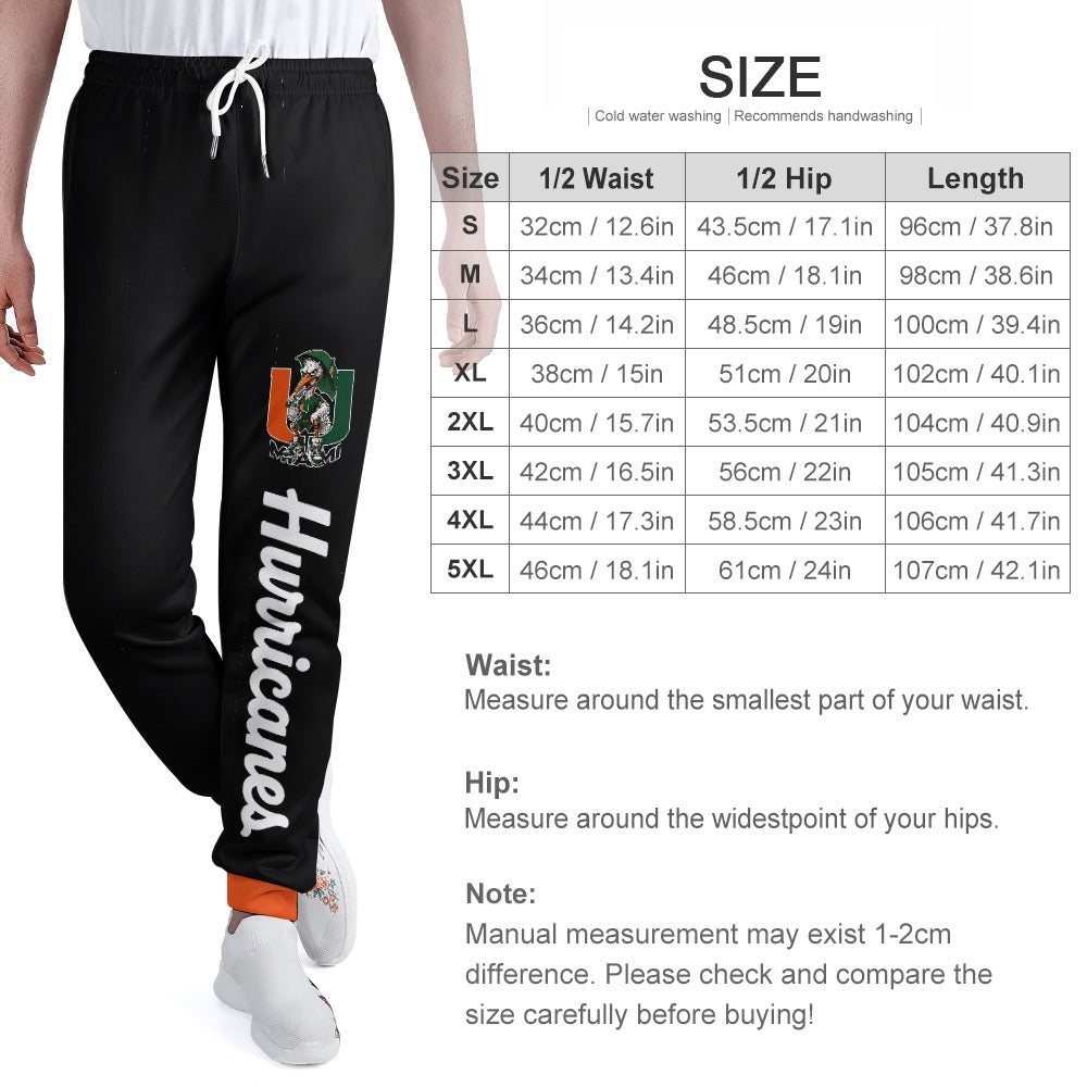 University of Miami UM Hurricanes Polyester Sweatpants