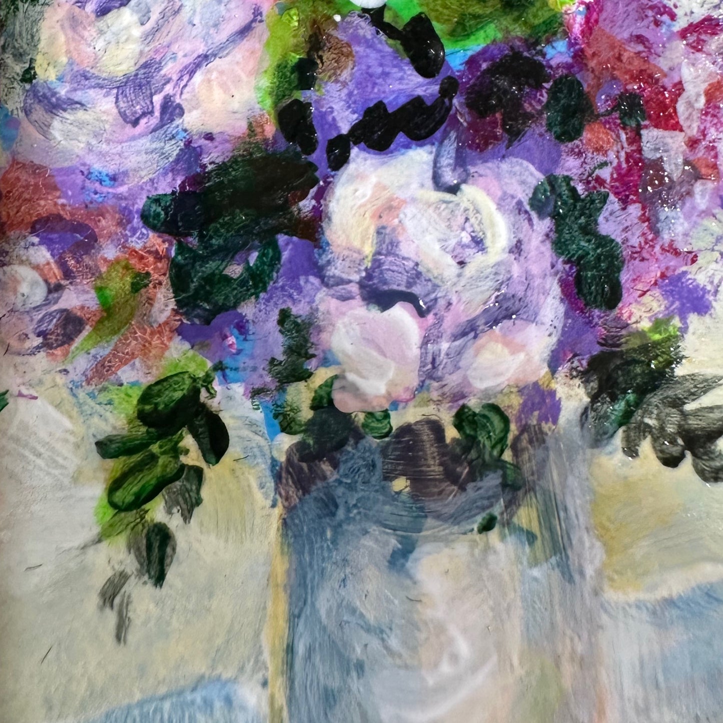 Mini Acrylic Original Painting Still Life Bouquet #3