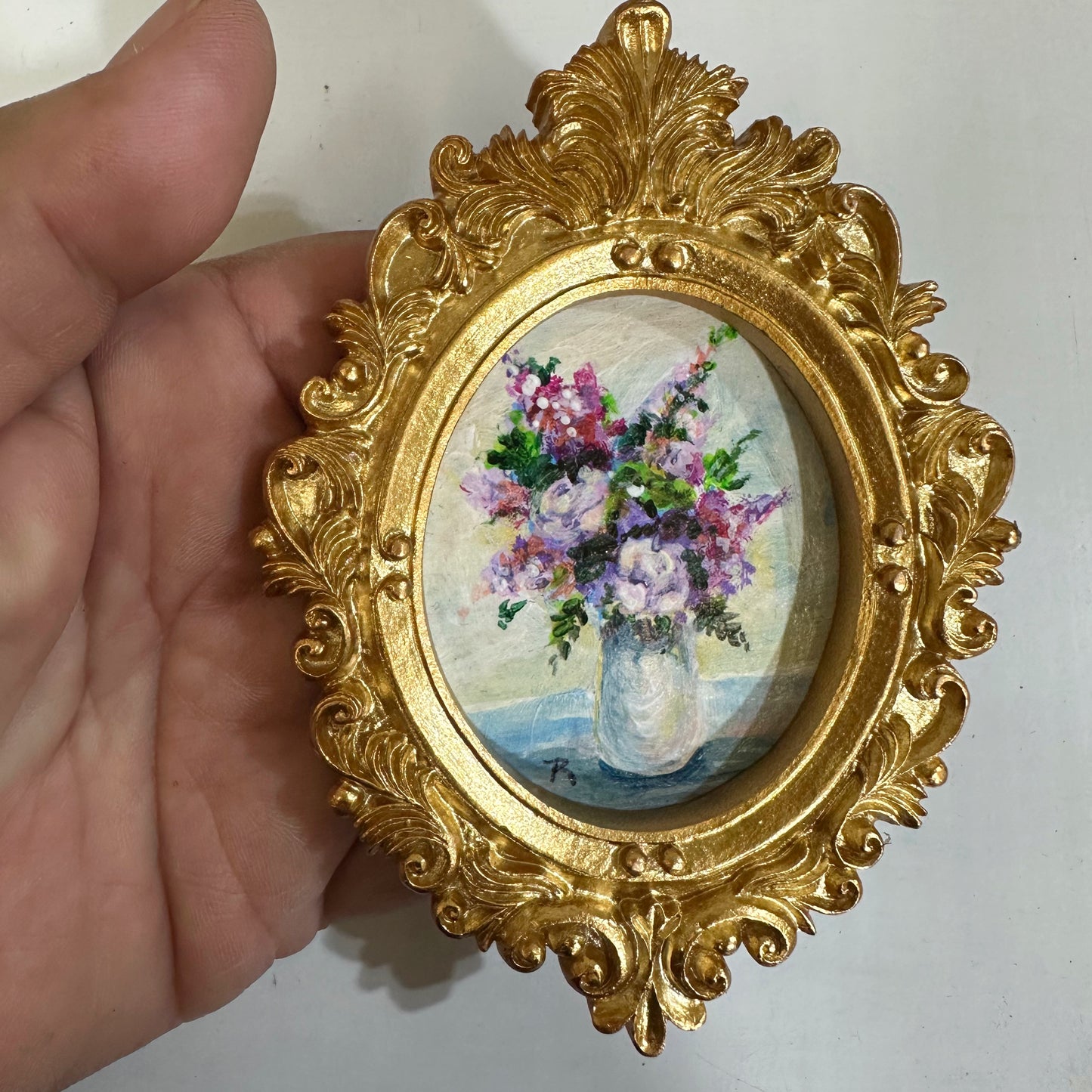 Mini Acrylic Original Painting Still Life Bouquet #3