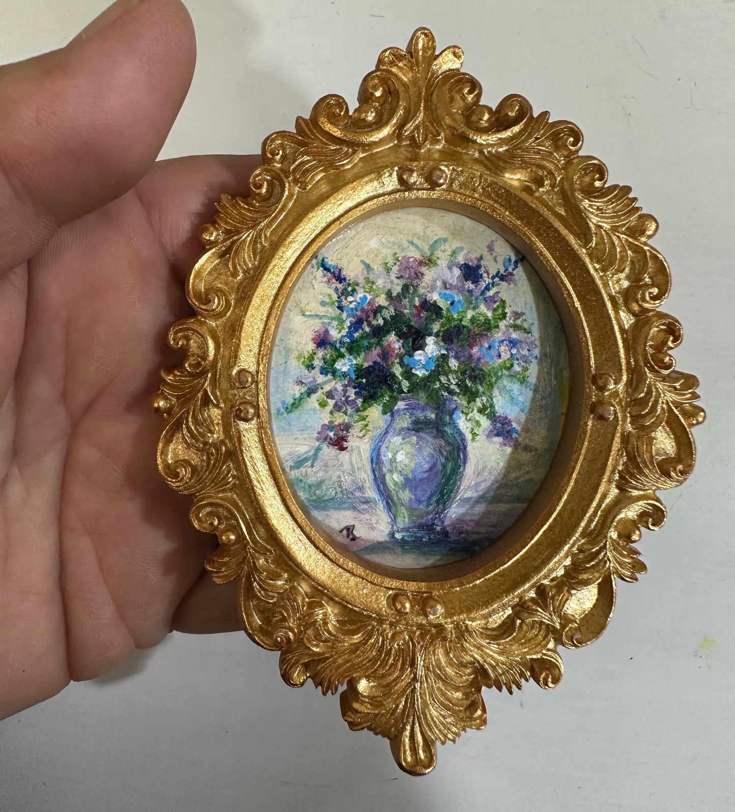 Mini Acrylic Original Painting Still Life Bouquet