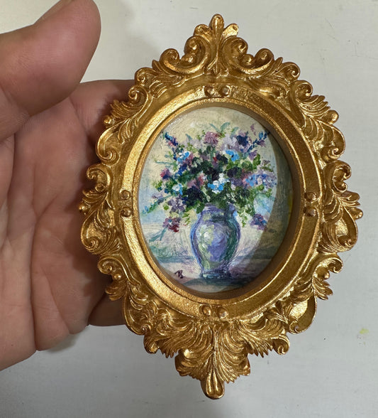 Mini Acrylic Original Painting Still Life Bouquet