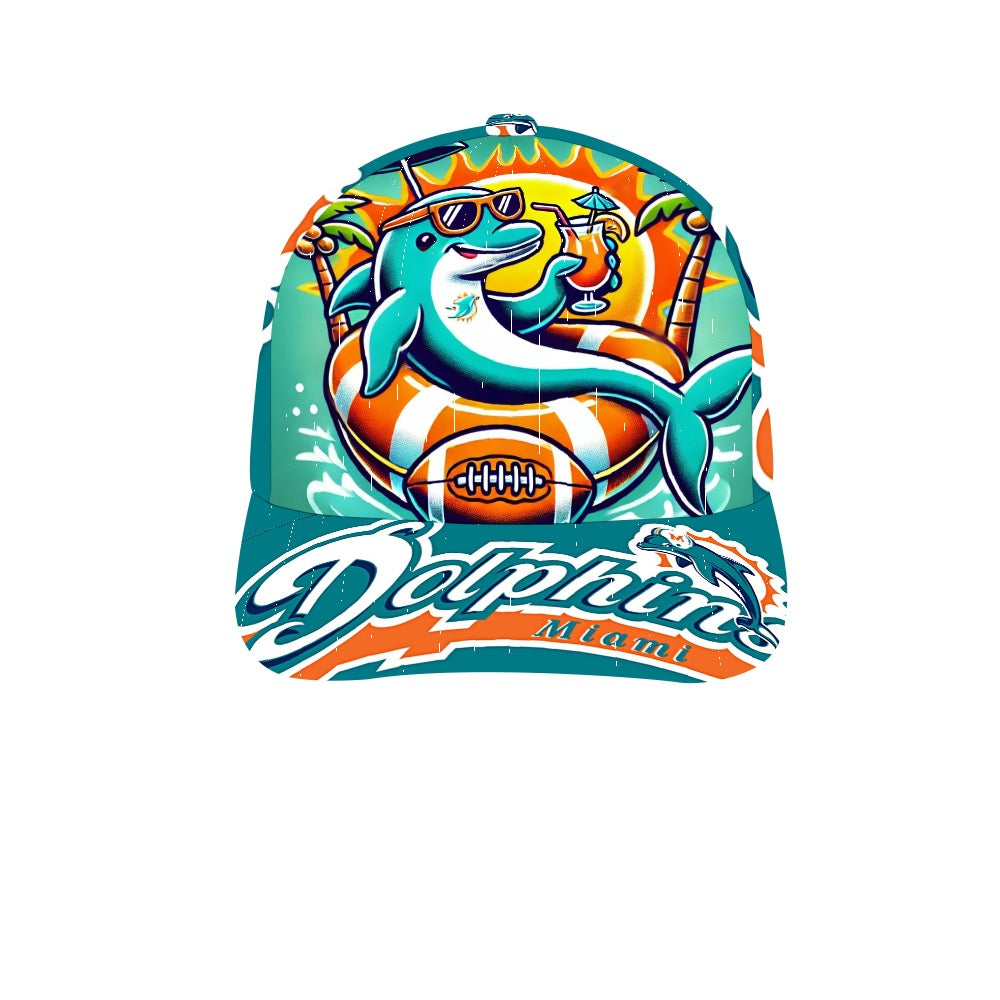 Miami Dolphins Trucker Hat, Miami Dolphins Baseball Cap, Football Fan Hat