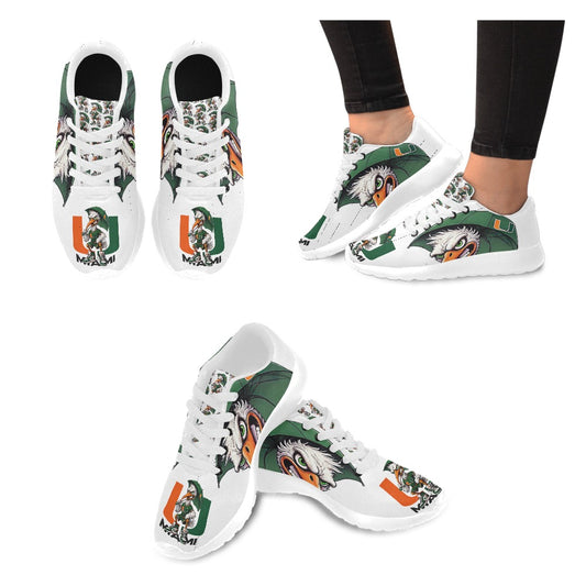 Miami Hurricanes Kids Sneakers, University of Miami Shoes, UM Youth Sneakers