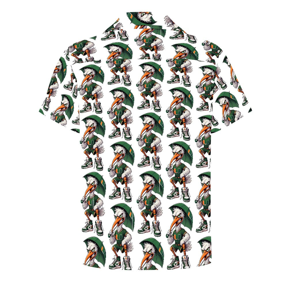 Miami Hurricanes Men’s Cuban Collar Shirt – University of Miami UM