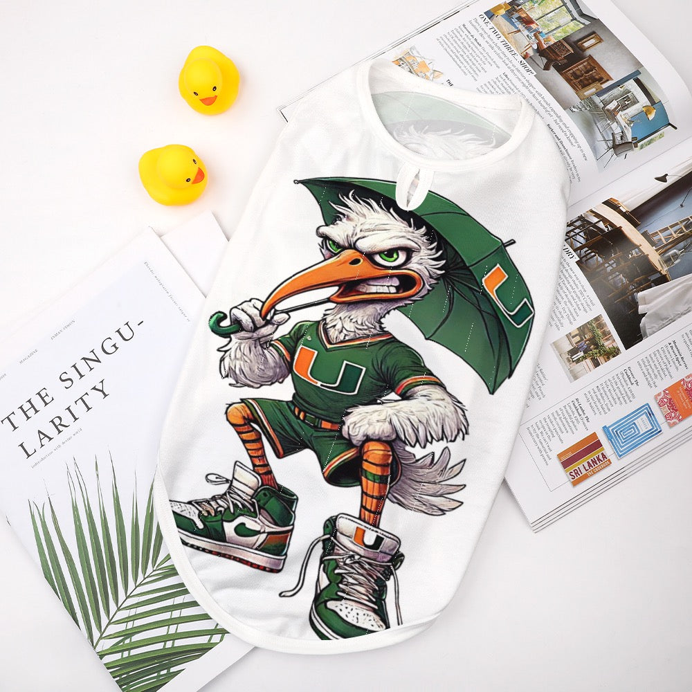 Miami Hurricanes Pet Shirt UM University of Miami Dog Cat Shirt