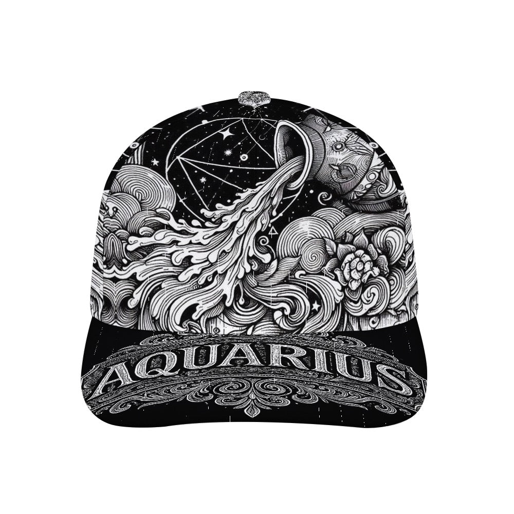 Aquarius Zodiac Trucker Hat, Aquarius Baseball Cap, Astrology Hat, Aquarius Gift
