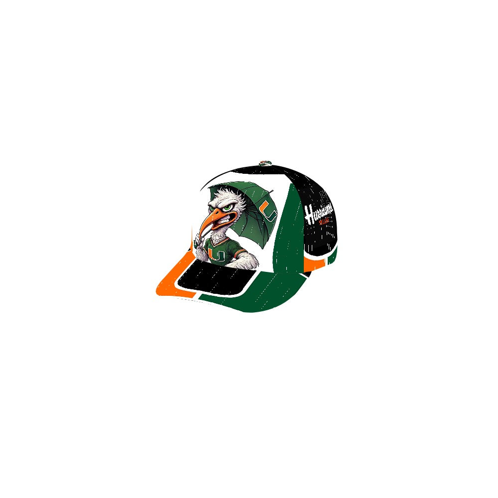 Miami Football Inspired Trucker Hat | Orange & Green Game Day Cap