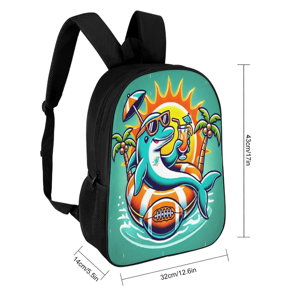 Miami Dolphins 17 Inch Shoulder Backpack
