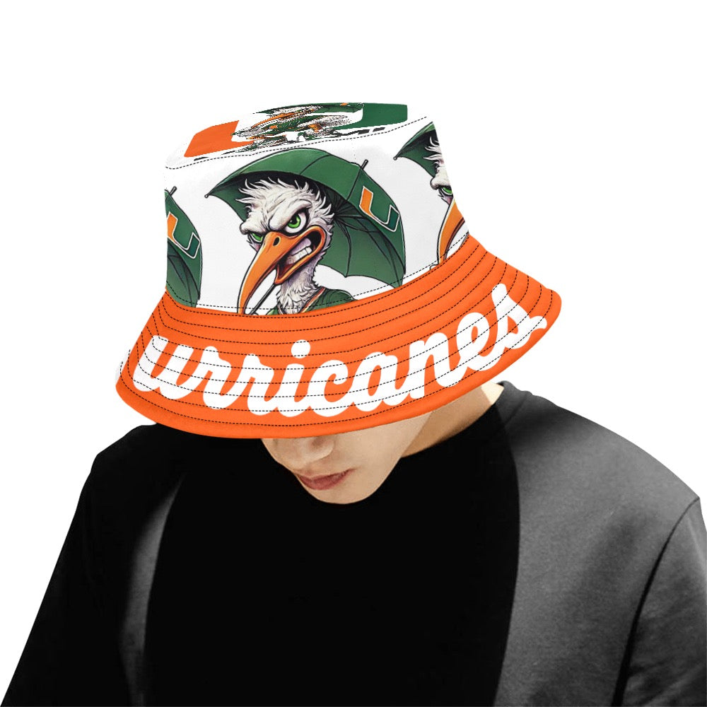 Miami Hurricanes University of Miami Men’s All Over Print Bucket Hat Large