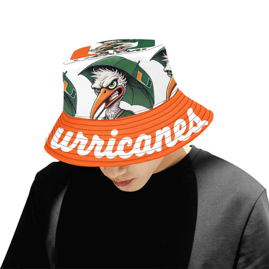 Miami Hurricanes University of Miami Men’s All Over Print Bucket Hat Large