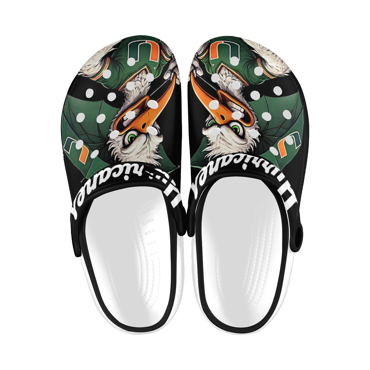 Hurricanes Adults Clogs Miami University Croclike Black