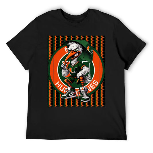 Hurricanes UM University of Miami Men's T-shirt 100% cotton