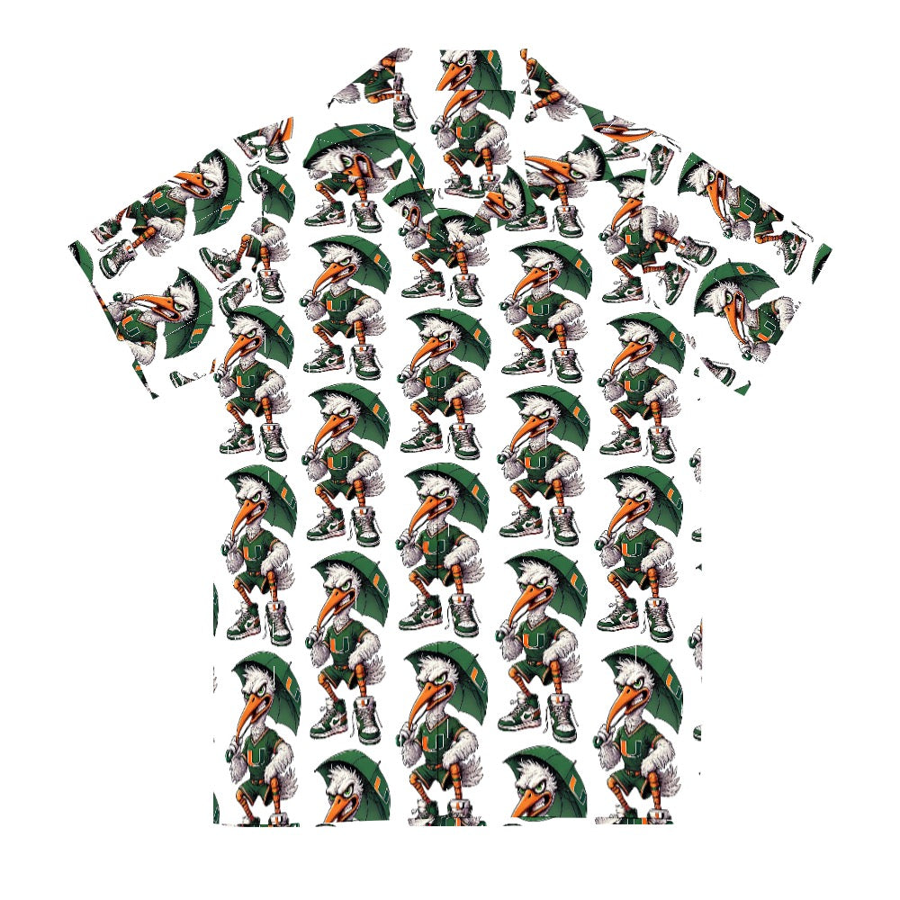 Miami Hurricanes Men’s Cuban Collar Shirt – University of Miami UM
