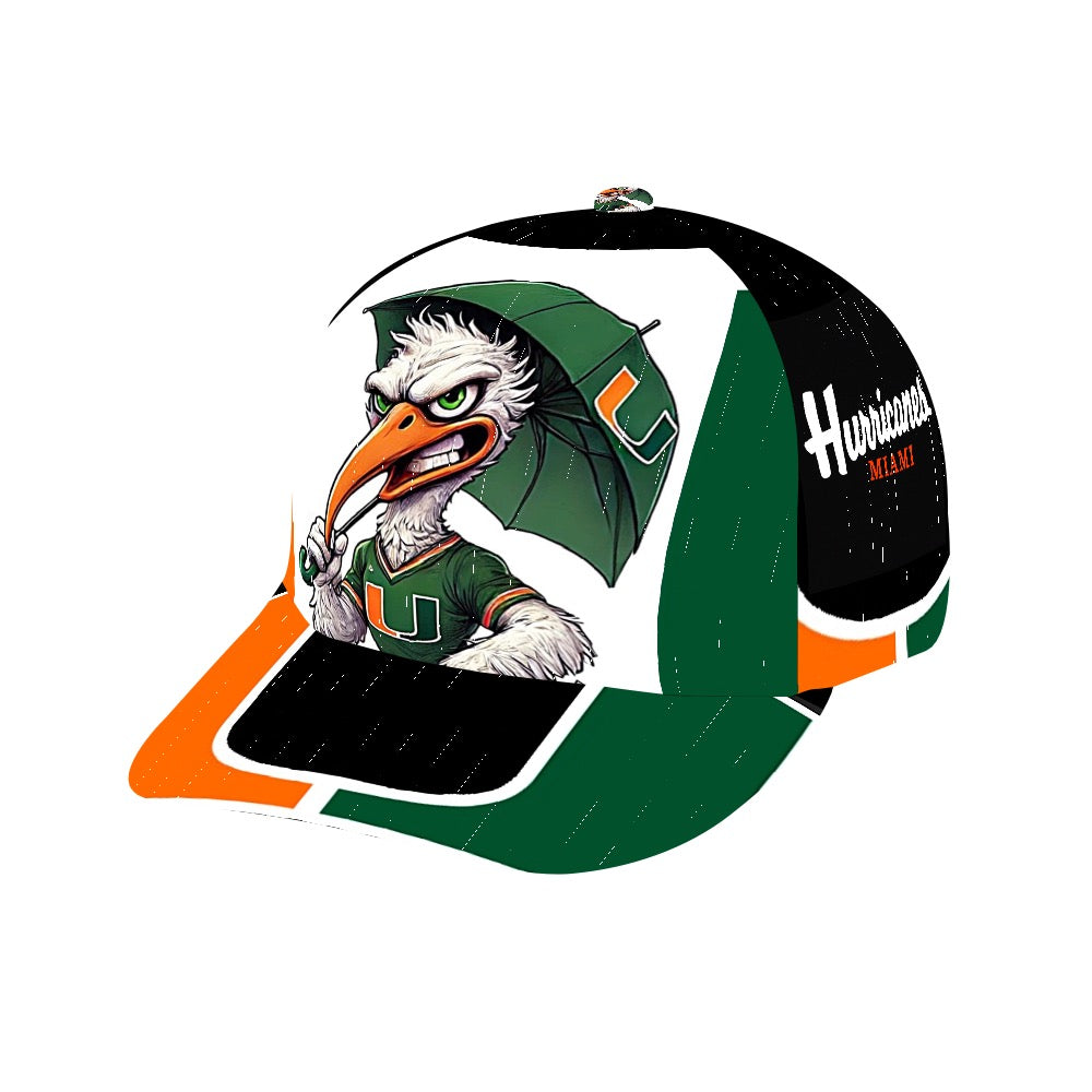 Miami Football Inspired Trucker Hat | Orange & Green Game Day Cap