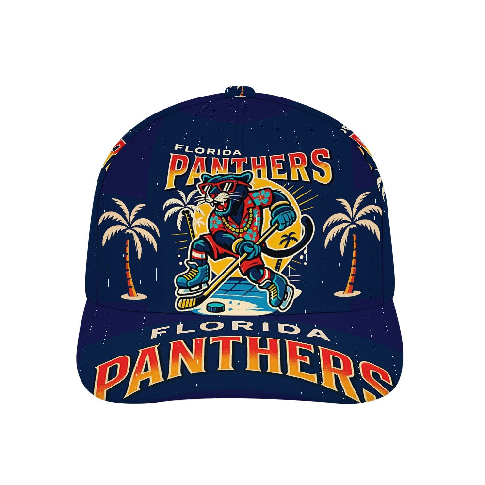 Florida Panthers Hockey Baseball Cap Trucker Hat Dark Blue