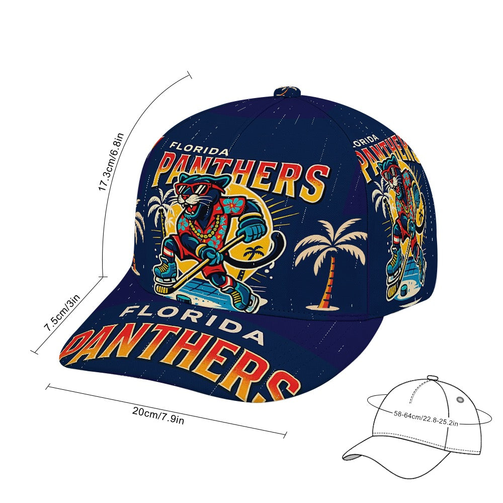 Florida Panthers Hockey Baseball Cap Trucker Hat Dark Blue