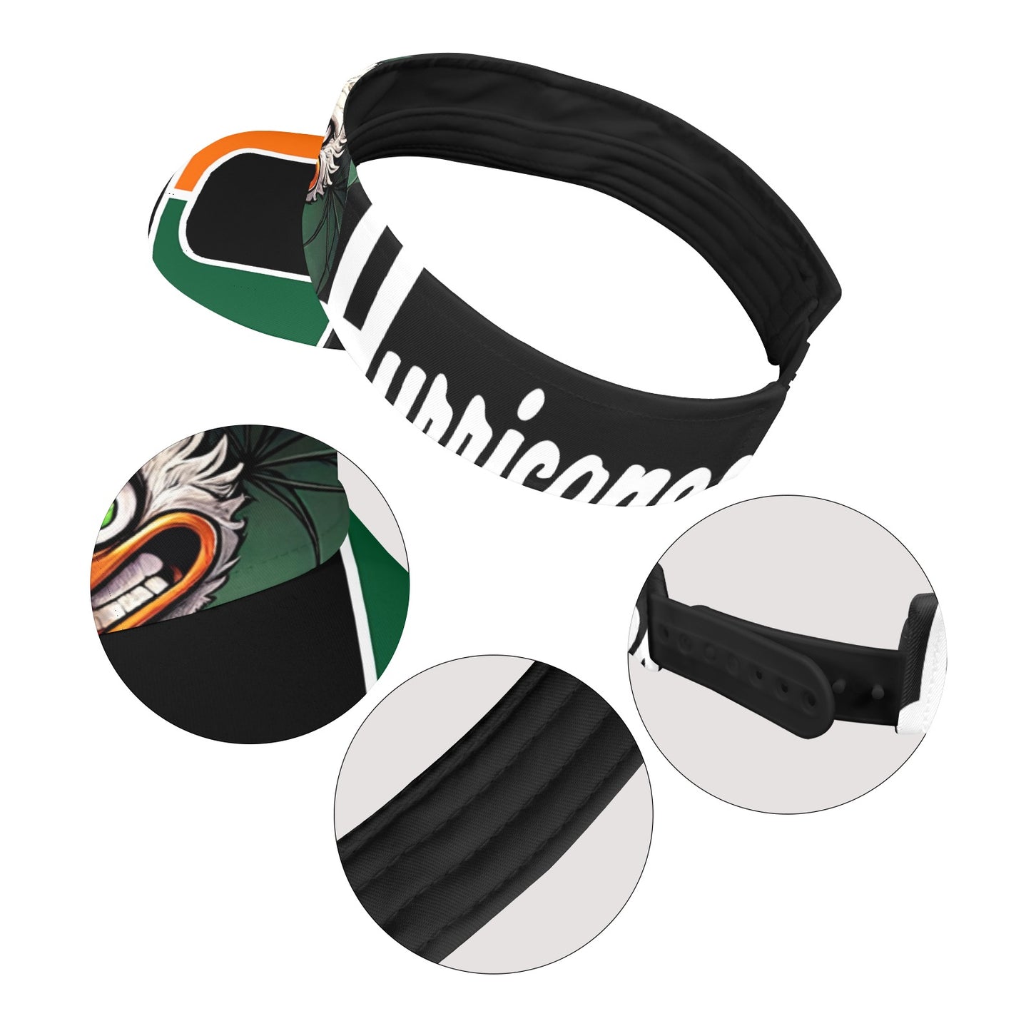 University of Miami Hurricanes-inspired sports visor