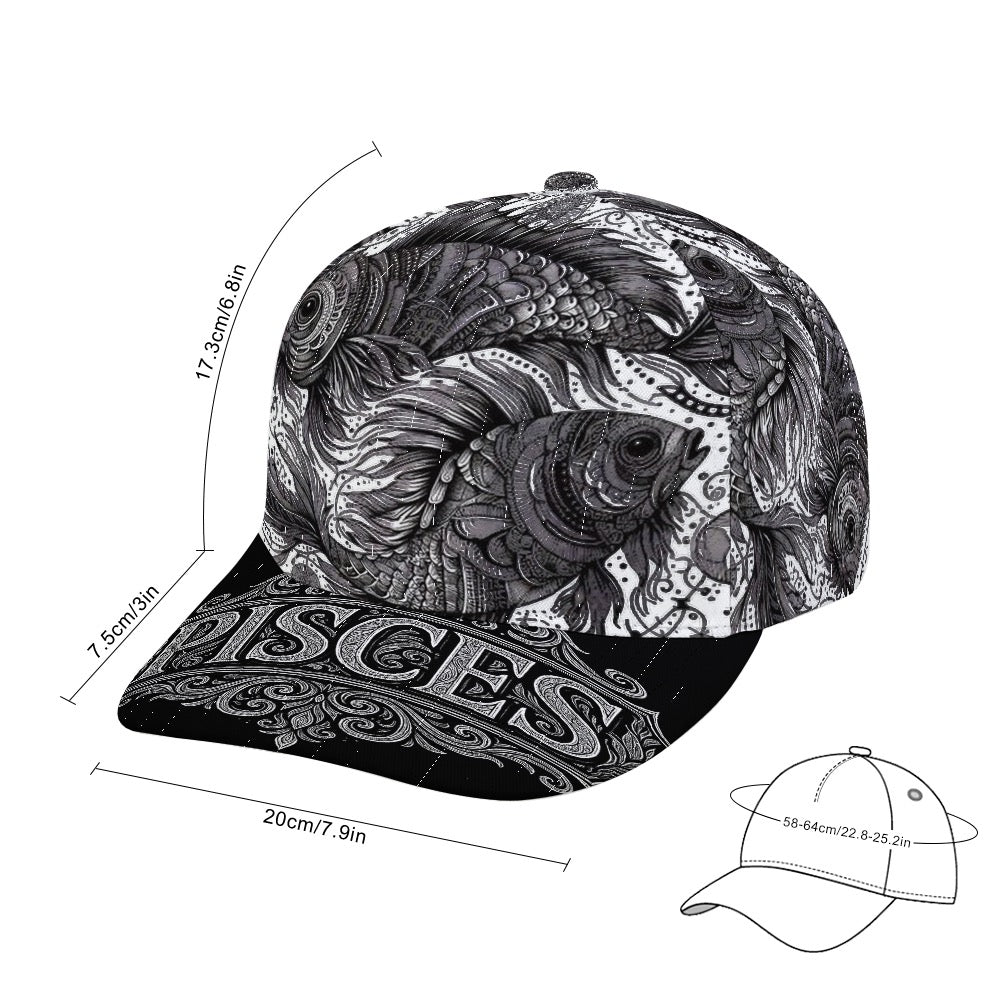 Pisces Zodiac Trucker Hat, Pisces Baseball Cap, Astrology Hat, Pisces Gift