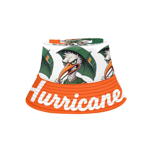 Hurricanes University of Miami UM Women's All Over Print Bucket Hat Small
