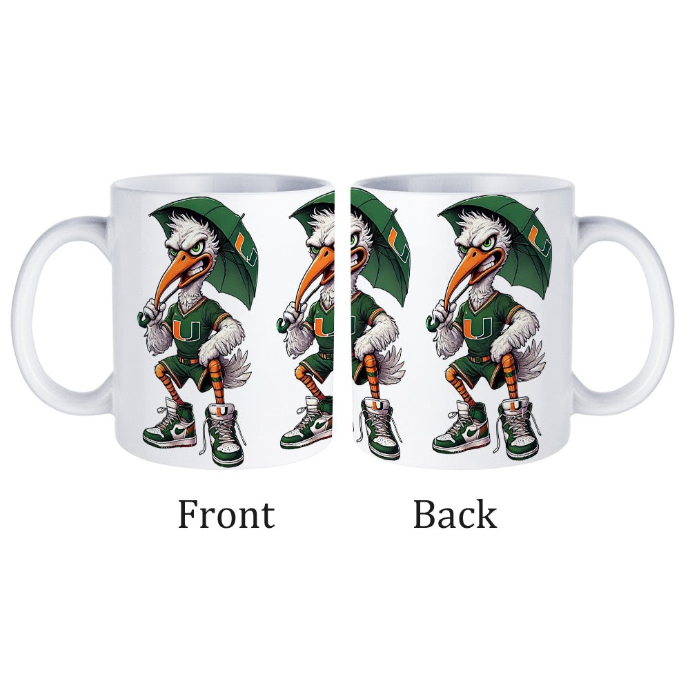 University of Miami Hurricanes White Ceramic Mug 11 oz – Coffee Cup Gift
