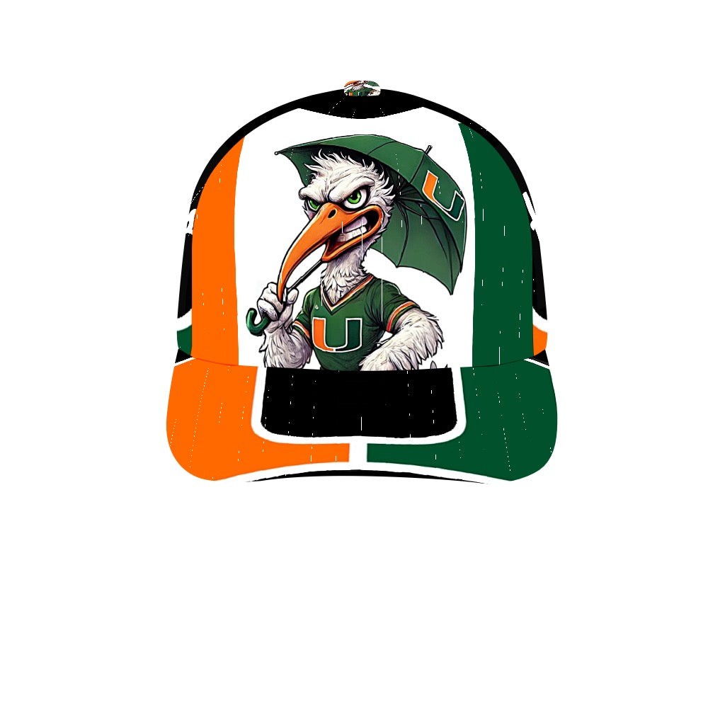 Miami Football Inspired Trucker Hat | Orange & Green Game Day Cap
